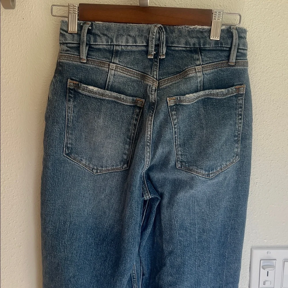 Good American Distressed Denim Jeans SZ 25 - Picture 8 of 9